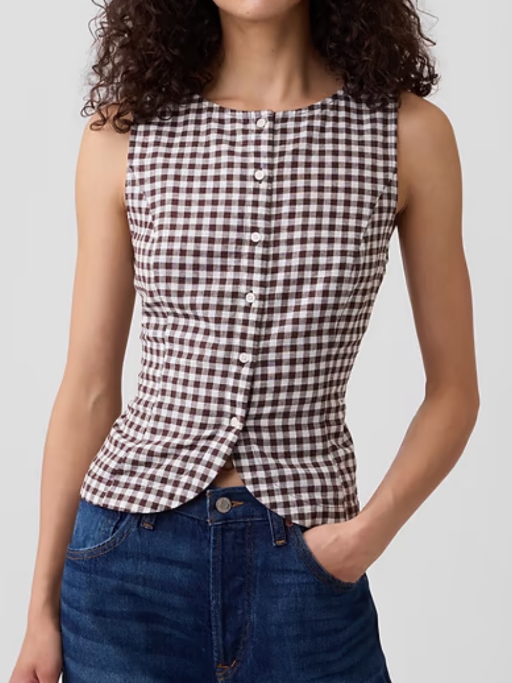Gap Boatneck Button-Up Top